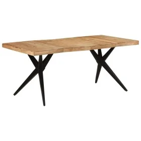 Mesa de comedor madera maciza de acacia negra 180x90x77 cm by , Kitchen and dining tables - Ref: Foro24-351642, Price: 361,16...