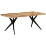 Mesa de comedor madera maciza de acacia negra 180x90x77 cm by , Kitchen and dining tables - Ref: Foro24-351642, Price: 361,16...