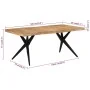Mesa de comedor madera maciza de acacia negra 180x90x77 cm by , Kitchen and dining tables - Ref: Foro24-351642, Price: 361,16...