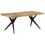 Mesa de comedor madera maciza de acacia negra 180x90x77 cm by , Kitchen and dining tables - Ref: Foro24-351642, Price: 361,16...