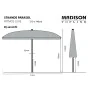 Madison Sombrilla de jardín rectangular Patmos Luxe gris 210x140 cm de , Sombrillas - Ref: Foro24-423698, Precio: 77,72 €, De...