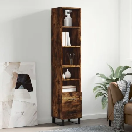 Aparador de madera contrachapada roble ahumado 34,5x34x180 cm von , Sideboards - Ref: Foro24-3189794, Preis: 97,27 €, Rabatt: %