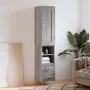Aparador alto madera contrachapada gris Sonoma 34,5x34x180 cm by , Sideboards - Ref: Foro24-3200255, Price: 106,72 €, Discoun...