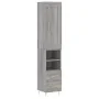 Aparador alto madera contrachapada gris Sonoma 34,5x34x180 cm by , Sideboards - Ref: Foro24-3200255, Price: 106,72 €, Discoun...