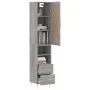 Aparador alto madera contrachapada gris Sonoma 34,5x34x180 cm by , Sideboards - Ref: Foro24-3200255, Price: 106,72 €, Discoun...