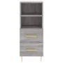 Aparador alto madera contrachapada gris Sonoma 34,5x34x180 cm by , Sideboards - Ref: Foro24-3200255, Price: 106,72 €, Discoun...