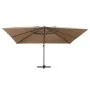 Sombrilla voladiza jardín luces LED poste aluminio taupe 4x3 m de , Sombrillas - Ref: Foro24-47007, Precio: 357,01 €, Descuen...