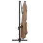 Sombrilla voladiza jardín luces LED poste aluminio taupe 4x3 m de , Sombrillas - Ref: Foro24-47007, Precio: 357,01 €, Descuen...