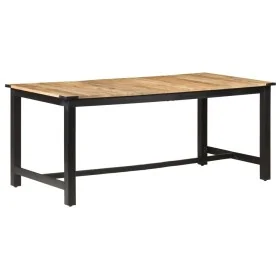 Mesa de comedor de madera maciza de mango rugosa 180x90x76 cm by , Kitchen and dining tables - Ref: Foro24-287436, Price: 405...