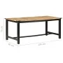 Mesa de comedor de madera maciza de mango rugosa 180x90x76 cm by , Kitchen and dining tables - Ref: Foro24-287436, Price: 405...