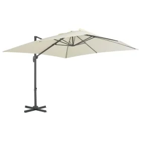 Sombrilla jardín voladiza con palo de aluminio arena 300x300 cm von , Sonnenschirme - Ref: Foro24-44632, Preis: 282,68 €, Rab...