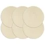 Manteles individuales redondos 6 uds algodón natural liso 38 cm de , Manteles individuales - Ref: Foro24-133843, Precio: 31,4...