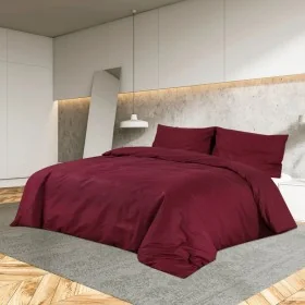 Juego de funda nórdica algodón color burdeos 200x200 cm by , Duvet covers - Ref: Foro24-136187, Price: 37,62 €, Discount: %