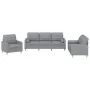 Juego de sofás con cojines 3 piezas tela gris claro de , Sofás - Ref: Foro24-3201258, Precio: 612,96 €, Descuento: %