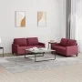 Juego de sofás con cojines 2 piezas tela rojo tinto von , Sofas - Ref: Foro24-3201450, Preis: 399,46 €, Rabatt: %