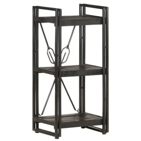Estantería de 3 niveles madera maciza de mango negro 40x30x80cm de , Librerías y estanterías - Ref: Foro24-320625, Precio: 10...