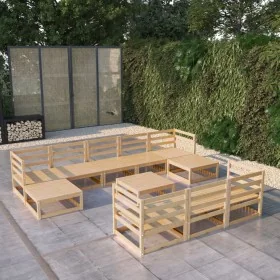 Juego de muebles de jardín 11 piezas madera maciza de pino von , Gartensets - Ref: Foro24-3076114, Preis: 670,23 €, Rabatt: %