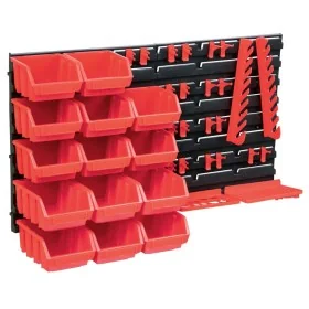 Kit de cajas de almacenaje 39 pzas paneles de pared rojo negro von , Werkzeugschränke - Ref: Foro24-150809, Preis: 27,37 €, R...