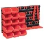 Kit de cajas de almacenaje 39 pzas paneles de pared rojo negro de , Armarios para herramientas - Ref: Foro24-150809, Precio: ...