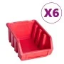 Kit de cajas de almacenaje 39 pzas paneles de pared rojo negro de , Armarios para herramientas - Ref: Foro24-150809, Precio: ...