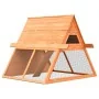Conejera de madera maciza de pino y abeto 152x128x108 cm de , Jaulas y habitáculos para animales pequeños - Ref: Foro24-17064...