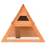 Conejera de madera maciza de pino y abeto 152x128x108 cm de , Jaulas y habitáculos para animales pequeños - Ref: Foro24-17064...