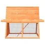 Conejera de madera maciza de pino y abeto 152x128x108 cm de , Jaulas y habitáculos para animales pequeños - Ref: Foro24-17064...