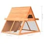 Conejera de madera maciza de pino y abeto 152x128x108 cm de , Jaulas y habitáculos para animales pequeños - Ref: Foro24-17064...