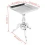 Mesita auxiliar cuadrada aluminio plateada by , Side tables - Ref: Foro24-243511, Price: 136,83 €, Discount: %