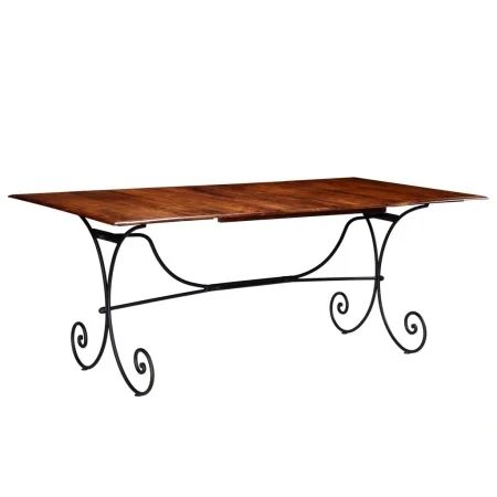 Mesa de comedor madera maciza acabado miel 200x100x76 cm de , Mesas de cocina y de comedor - Ref: Foro24-245643, Precio: 285,...