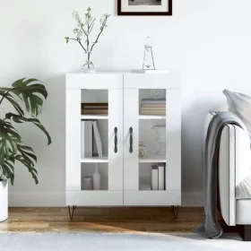 Aparador de madera contrachapada blanco brillante 69,5x34x90 cm de , Aparadores - Ref: Foro24-827782, Precio: 67,29 €, Descue...