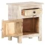 Mesita de noche de madera de acacia rugosa 40x30x50 cm de , Mesitas de noche - Ref: Foro24-320233, Precio: 109,90 €, Descuent...