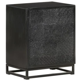 Mesita de noche madera maciza acacia y mango negro 40x30x50 cm de , Mesitas de noche - Ref: Foro24-321614, Precio: 88,35 €, D...