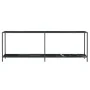 Mesa consola vidrio templado negro 220x35x75,5 cm by , Side tables - Ref: Foro24-331713, Price: 135,97 €, Discount: %