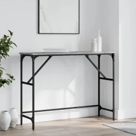 Mesa consola madera de ingeniería gris Sonoma 100x32x75 cm de , Mesas auxiliares - Ref: Foro24-834058, Precio: 39,87 €, Descu...