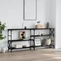 Mesa consola madera de ingeniería negra 180x29x76,5 cm de , Mesas auxiliares - Ref: Foro24-835474, Precio: 57,44 €, Descuento: %