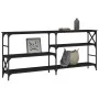 Mesa consola madera de ingeniería negra 180x29x76,5 cm de , Mesas auxiliares - Ref: Foro24-835474, Precio: 57,44 €, Descuento: %