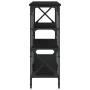 Mesa consola madera de ingeniería negra 180x29x76,5 cm de , Mesas auxiliares - Ref: Foro24-835474, Precio: 57,44 €, Descuento: %