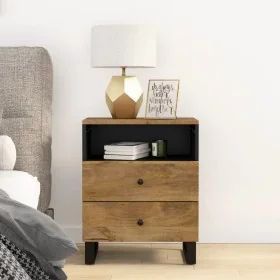 Mesita de noche madera mango madera contrachapada 50x33x62 cm by , Nightstands - Ref: Foro24-350667, Price: 107,80 €, Discoun...