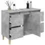 Armario de lavabo madera contrachapada gris hormigón 80x33x60cm by , bathroom vanities - Ref: Foro24-821272, Price: 93,64 €, ...