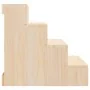 Escalera para mascotas madera maciza de pino 40x49x47 cm de , Escalones y rampas para mascotas - Ref: Foro24-822466, Precio: ...