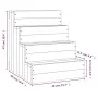 Escalera para mascotas madera maciza de pino 40x49x47 cm de , Escalones y rampas para mascotas - Ref: Foro24-822466, Precio: ...
