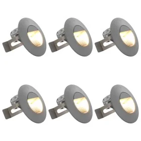 Lámparas LED de pared para jardín 6 uds. redonda plateada 5 W by , Outdoor lighting - Ref: Foro24-45655, Price: 56,57 €, Disc...