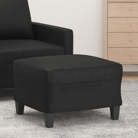 Reposapiés de cuero sintético negro 60x50x41 cm by , Ottomans - Ref: Foro24-349335, Price: 52,53 €, Discount: %