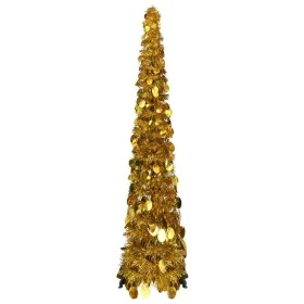 Árbol de Navidad artificial emergente PET dorado 120 cm de , Arboles de navidad - Ref: Foro24-320982, Precio: 23,28 €, Descue...