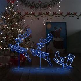 Renos voladores y trineo blanco cálido 260x21x87 cm by , Christmas lights - Ref: Foro24-328511, Price: 67,54 €, Discount: %