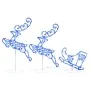 Renos voladores y trineo blanco cálido 260x21x87 cm de , Luces de Navidad - Ref: Foro24-328511, Precio: 67,54 €, Descuento: %