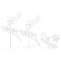 Renos voladores y trineo blanco cálido 260x21x87 cm de , Luces de Navidad - Ref: Foro24-328511, Precio: 67,54 €, Descuento: %