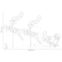 Renos voladores y trineo blanco cálido 260x21x87 cm de , Luces de Navidad - Ref: Foro24-328511, Precio: 67,54 €, Descuento: %