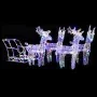 Decoración navideña renos y trineo acrílico 280x28x55 cm by , Christmas lights - Ref: Foro24-328532, Price: 143,54 €, Discoun...